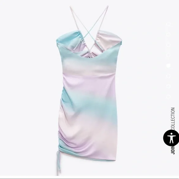 Zara ombre color the  dye purple blue dress - Picture 5 of 9